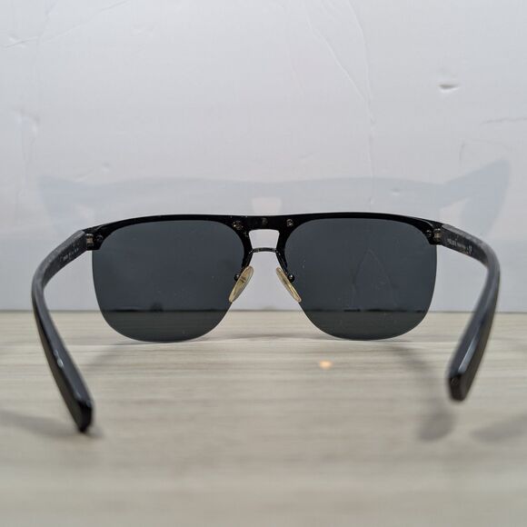 Prada Black Aviator Style Sunglasses Made In Italy Designer Frames